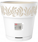 Lillepott Stefanplast Gaia 88600, plastik, valge v.