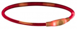 Kaelarihm koertele Trixie USB Flash Light Ring, mitmev&auml;rviline, 650 mm x 8 mm, L-XL