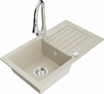 K&ouml;&ouml;givalamu koos kraaniga Mexen Pablo, graniit, 75.2 cm x 43.6 cm x 16.1 cm, beige+chrome