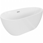 Vann, teisaldatav Mexen Eos, 170 cm x 75 cm x 58 cm, as&uuml;mmeetriline, valge/kroom