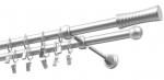 Kardinapuu komplekt Olimp Walec, 150 cm, &Oslash; 19 mm, matt kroom
