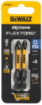 L&ouml;&ouml;kkruvikeeraja otsikud, komplekt Dewalt FlexTORQ, PZ2, 57 mm