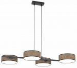 Valgusti rippuv Emibig Drumz 4, E14, 4 x 10 W, must v.