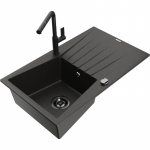 K&ouml;&ouml;givalamu koos kraaniga Mexen Cesar, graniit, 77.5 cm x 47 cm x 19 cm, metallic black/gold+black