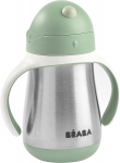 Pudel silikoonk&otilde;rrega Beaba 913535, 250 ml, 8 kuud, roostevaba teras/silikoon, roheline v.