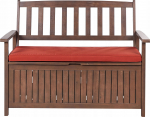 Aiapink Beliani Sovana, pruun v./punane v., 120 cm x 60 cm x 91 cm