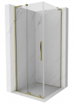 Du&scaron;ikabiin Mexen Velar L 871-090-090-03-50, ruudukujuline, aluseta, 90 cm x 90 cm x 200 cm, kuld v./l&auml;bipaistev