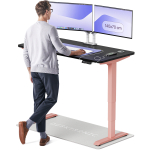 Arvutilaud reguleeritava k&otilde;rgusega Desktronic HomePro 829 53, 140 cm x 70 cm, 126 cm, must v./roosa v.