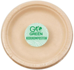 &Uuml;hekordne taldrik Go Green Round, &Oslash; 15 cm, 10 tk