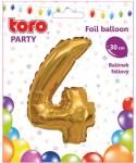Fooliumist &otilde;hupall number Nr. 4, kuldne v.