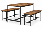 S&ouml;&ouml;gitoa komplekt ModernHome Loft, must v./pruun v.