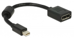 Adapter Delock Displayport-mini to Displayport Mini DisplayPort, Display port female, 0.15 m, must