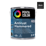 Emailv&auml;rv, universaalsed Pentacolor Anti Rust Hammered, l&auml;ikiv, 2.5 l, must