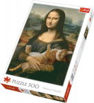 Pusle Trefl Mona Lisa and a purring kitten, 48 cm x 34 cm, 500 tk, mitmev&auml;rviline