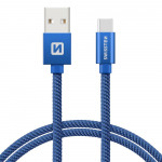 Juhe Swissten, USB Type C/USB, 20 cm, sinine v.