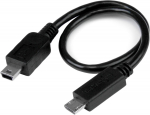 Kaabel StarTech Micro-USB - Mini USB UMUSBOTG8IN Micro USB, Mini USB, 0.2 m, must v.