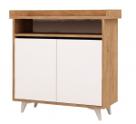 Kingakapp Kalune Design Springa, tamm v./valge v., 35 cm x 100 cm x 102 cm