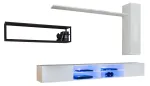 Sektsioonkapp ASM Switch M4, valge v./must v., 300 cm x 40 cm x 170 cm