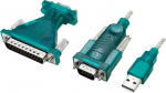 Kaabel Logilink USB - DB9/DB25 USB, DB9/DB25, 1.3 m, roheline v.