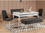 S&ouml;&ouml;gitoa komplekt Kalune Design Vina 1053 - 4, valge v./antratsiit v.