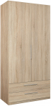 Riidekapp Forte Cadixo CDXS87-D30, tamm v., 58.9 cm x 100.9 cm x 212.9 cm