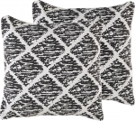 Dekoratiivne padi Beliani Hazro, valge v./must v., 45 cm x 45 cm, 2 tk