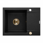 K&ouml;&ouml;givalamu Invena Tesalia, graniit, 59 cm x 44 cm x 16 cm, kuldne/must