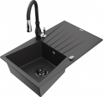 K&ouml;&ouml;givalamu koos kraaniga Mexen Cesar, graniit, 77 cm x 47 cm x 20 cm, must/hall/grafiit