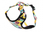 Koerte traksid Amiplay Discovery BeHappy, kollane v./sinine v./roosa v., 700 - 1050 mm x 25 mm, XXL
