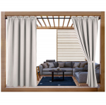 Paviljoni kardin, 150 cm x 200 cm, liivakarva pruun v.