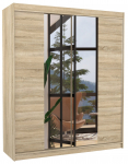 Riidekapp ADRK Balance 180, pruunikas v., 58 cm x 180 cm x 215 cm, peegliga