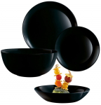 L&otilde;unaserviis Luminarc Diwali black, karastatud klaas, must v., 19 tk.