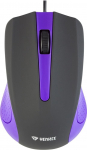 Juhtmega arvutihiir Yenkee YMS 1015PE, usb type-a, must/violetne