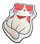 Vannitoa p&otilde;randamatt Foutastic Katze, valge/oranž, 90 cm x 60 cm