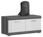 Pink jalatsiriiuliga MC Akcent Scout, valge v./hall v., 90 cm x 40 cm x 44 cm