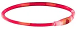 Kaelarihm koertele Trixie USB Flash Light Ring, punane v., 400 mm x 8 mm, S-M