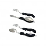 Matka s&ouml;&ouml;giriistade komplekt B Camping 4In1, roostevaba teras, must v.