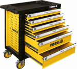 T&ouml;&ouml;riistak&auml;rud Vorel 58539, 77 cm x 45.8 cm x 90.1 cm, must v./kollane v.