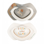 Luttide komplekt Canpol Babies Light Touch Dogs, 6+ kuud, valge v./hall v.