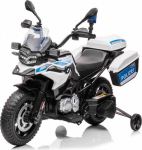 Laste elektriline mootorratas Ramiz BMW F850 GS Police, valge v./must v.