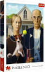Pusle Trefl American Gothic Dog Edition 37526, 48 cm x 34 cm, 500 tk, mitmev&auml;rviline