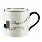 Tass AffekDesign Cottello, valge/must, 0.37 l