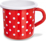 Tass Orion Retro, valge v./punane v., 0.4 l