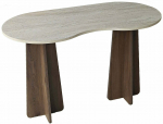 Kirjutuslaud Kalune Design Infini, 60 cm x 120 cm, 75 cm, p&auml;hklipuu v./travertine v.