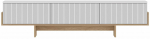 TV-kapp Kalune Design Hege, tamm v./valge v., 30 cm x 180 cm x 44.6 cm