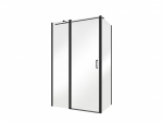 Du&scaron;ikabiin Besco Exo-C-CH, ristk&uuml;lik, aluseta, 100 cm x 90 cm x 190 cm, must v./l&auml;bipaistev