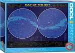 Pusle Eurographics Map Of The Sky, 67.3 cm x 48.9 cm, 1000 tk, sinine v.