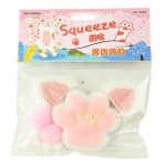 Sensoorne pigistatav m&auml;nguasi Squishy Paw, valge v./roosa v.