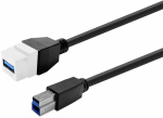 Kaabel Vivolink Pro keystone PROKEYUSB3AFBM1W USB 3.0 Type A Female, USB Type B Male, 1 m, valge v./must v.