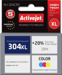 Tindiprinteri kassett ActiveJet AH-304CRX, sinine v./punane v./kollane v., 18 ml